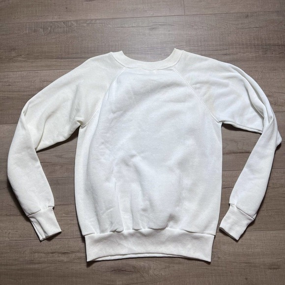 Vintage Sweatshirt by Pannill Sweats Pastel White Crewneck (Medium) Fits Small - Picture 8 of 10